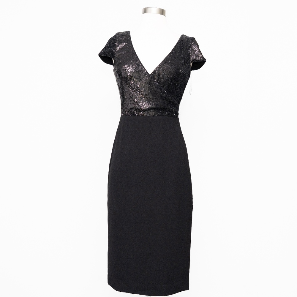 Dress the Population - Jaleah Sequin Bodice Midi Dress